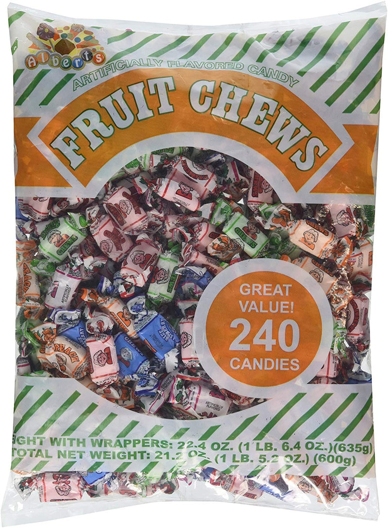 Alberts Fruit Chews - 240 Piece Bag - Shelburne Country Store