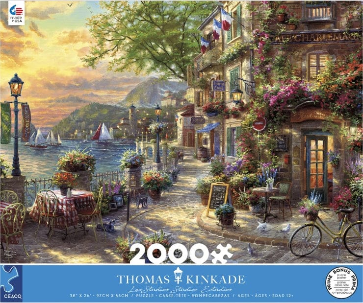 Thomas Kinkade The French Riviera Cafe  2000 Piece Puzzle - Shelburne Country Store