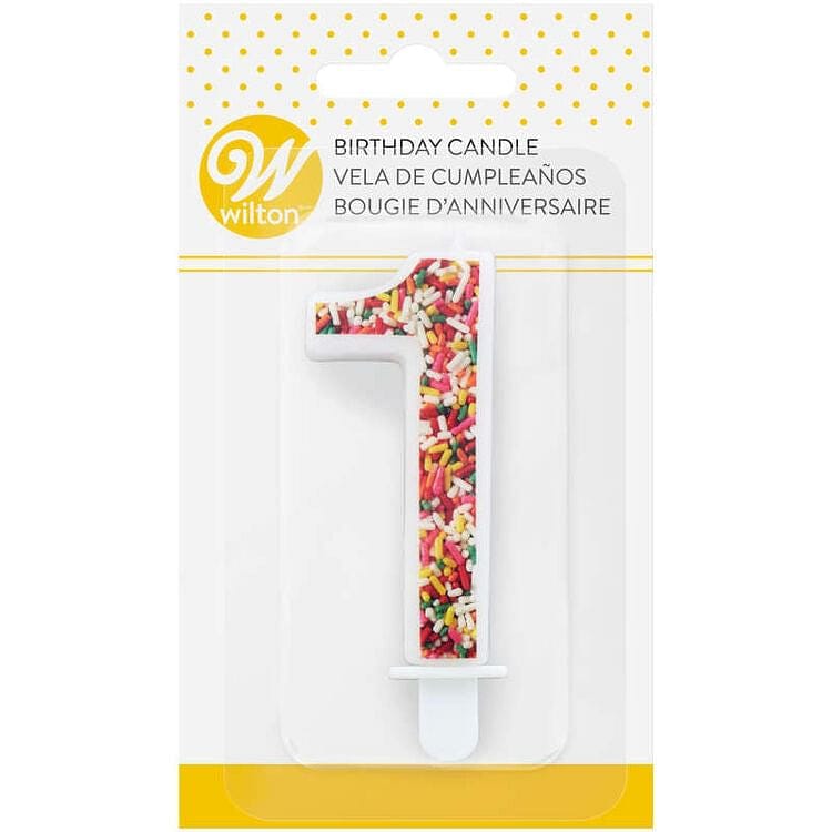 Sprinkle on the Birthday Fun Number 1 Birthday Candle - Shelburne Country Store
