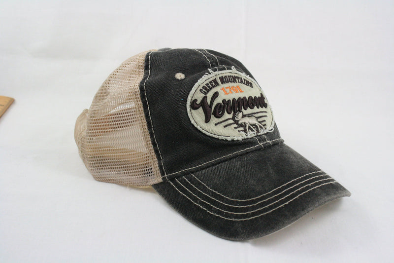 Green Mountains Vermont Patch Hat in Charcoal - Shelburne Country Store