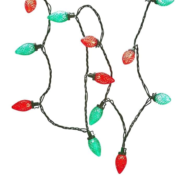 Holiday Living 25-Count 12-ft Multicolor LED Plug-In Christmas String Lights Red/Green - Shelburne Country Store