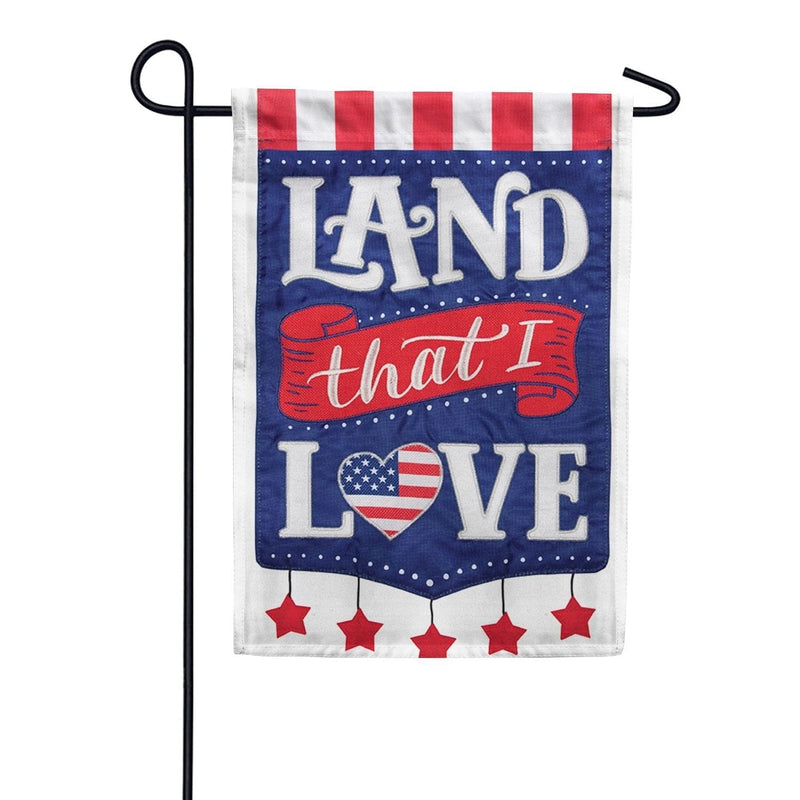 Love For My Land   Garden Applique  Flag - Shelburne Country Store