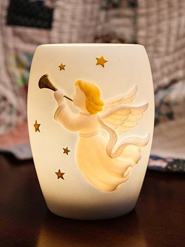 Angel w/Stars Night Lamp - Shelburne Country Store