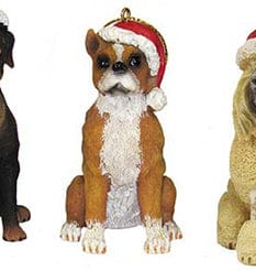 Dog in a Santa Hat Ornament - Boxer - Shelburne Country Store