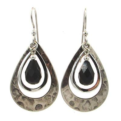 Open Tears with Black Bead Earrings - Shelburne Country Store