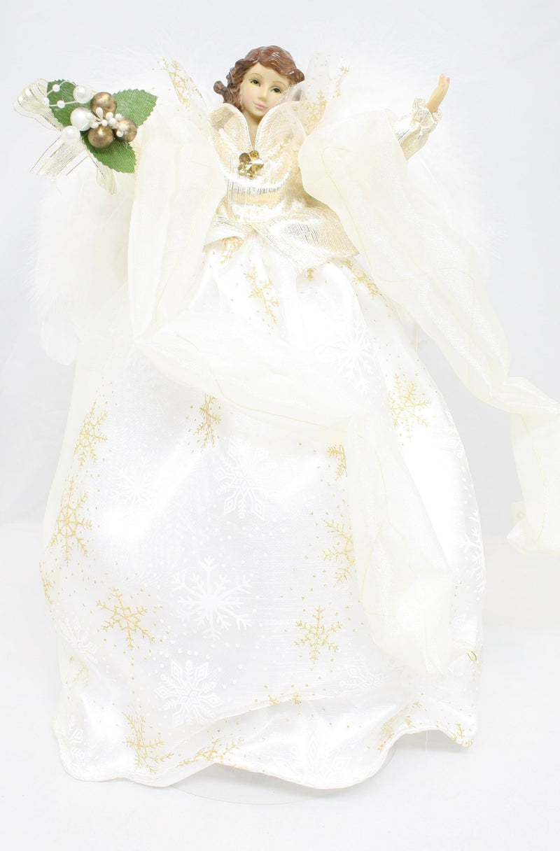 16 Inch Ivory Angel Tree Topper - Shelburne Country Store