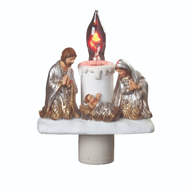 Holy Family Gold and Silver Swirl Night Light - Shelburne Country Store
