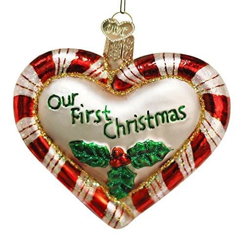Peppermint Heart Glass Ornament - Shelburne Country Store