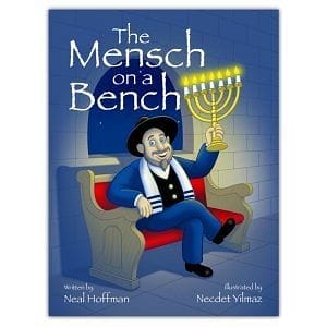 The Mensch On A Bench Hanukkah Decor With Hardcover Book And Removable Bench - Shelburne Country Store