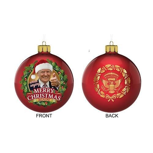 Trump Christmas Again Glass Ornament 80mm - Shelburne Country Store