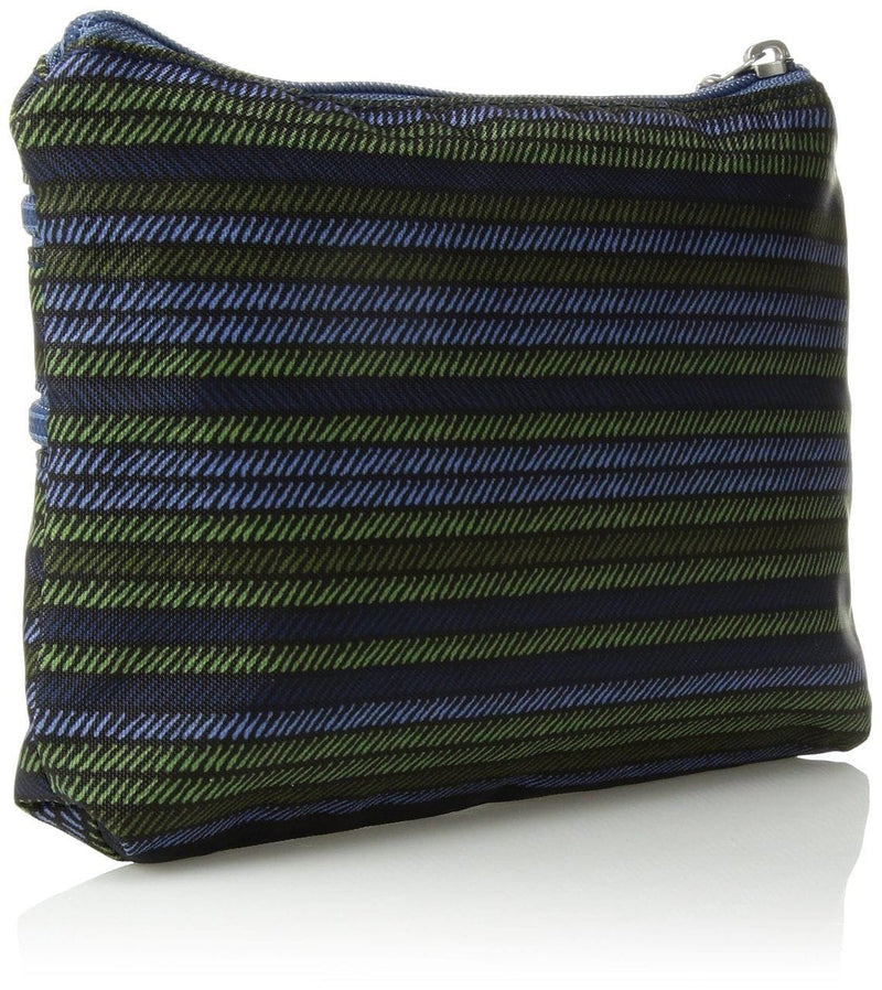 3 Zip Cosmetic Case - Moss Stripe - Shelburne Country Store
