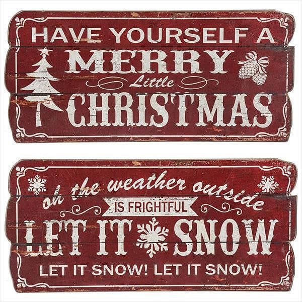 Printed Rustic Christmas Wall Decor - Shelburne Country Store