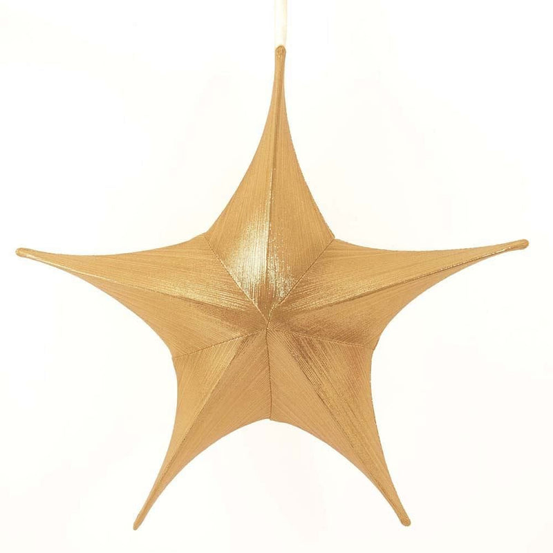 32 Inch Metalic Silk Foldable 3D Star - - Shelburne Country Store