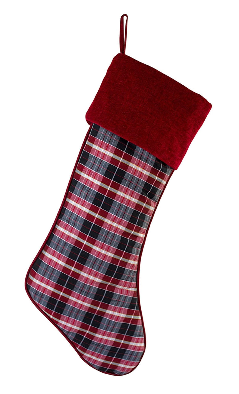 19 Inch Polyester Plaid Stocking - Shelburne Country Store