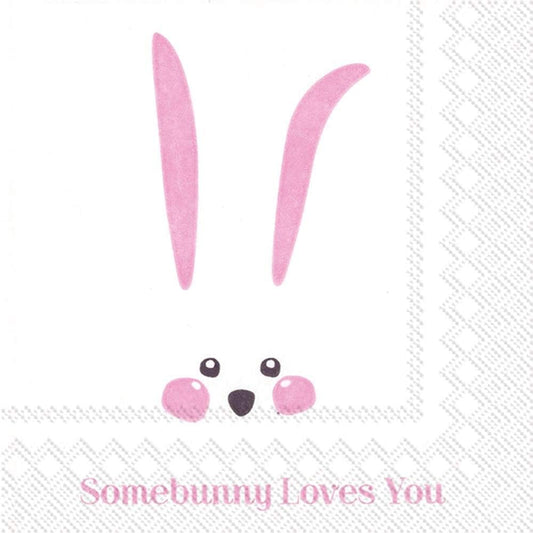 Somebunny Loves You  Cocktail Napkin - Shelburne Country Store