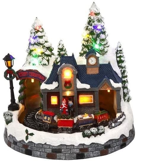 Lighted Musical Holiday Village - Train - Shelburne Country Store