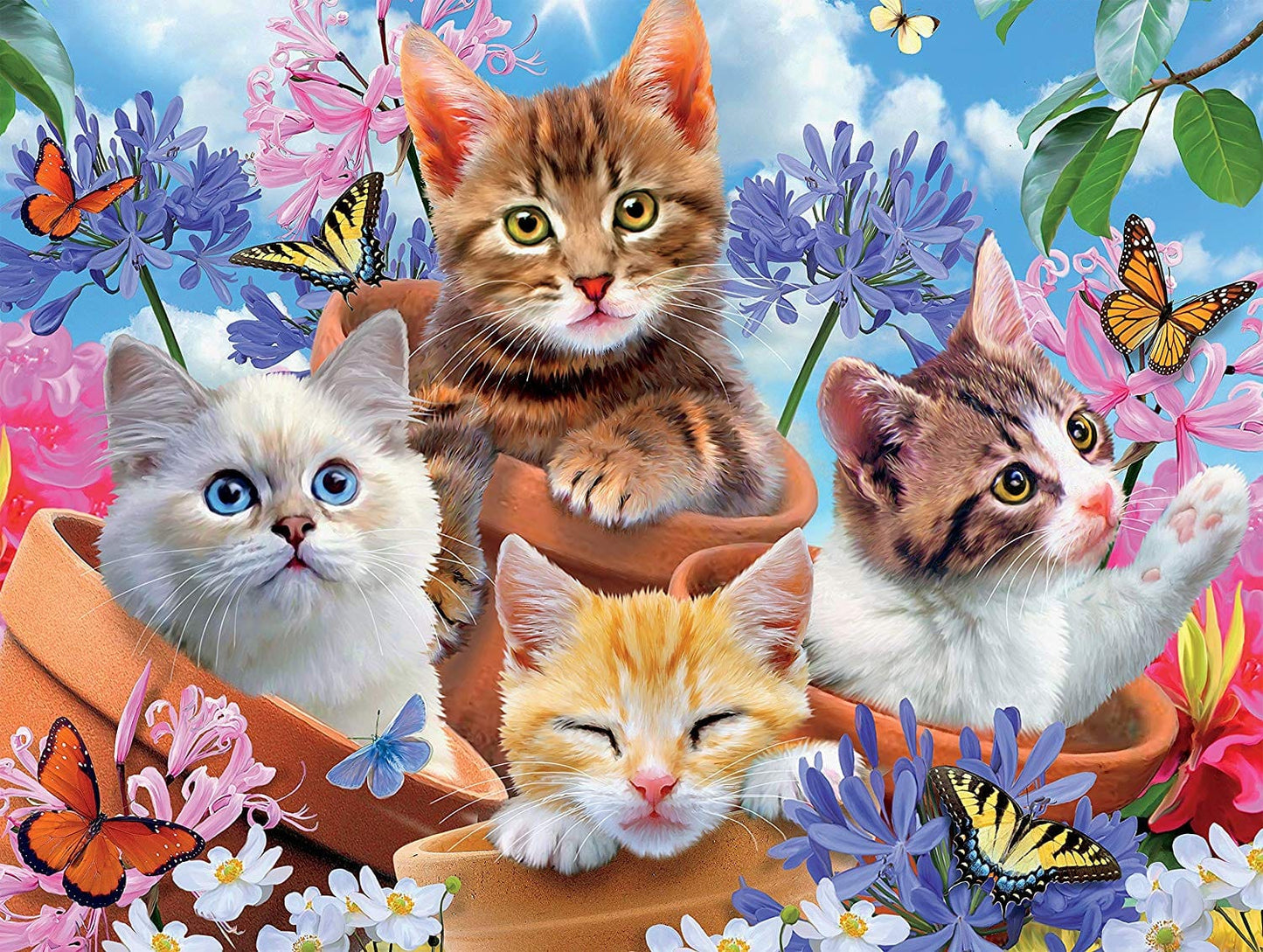 Harmony Kittens in Flower Pots 550 Piece Puzzle - Shelburne Country Store