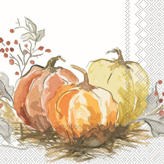 Painted Pumpkin Cocktail Napkin - Shelburne Country Store