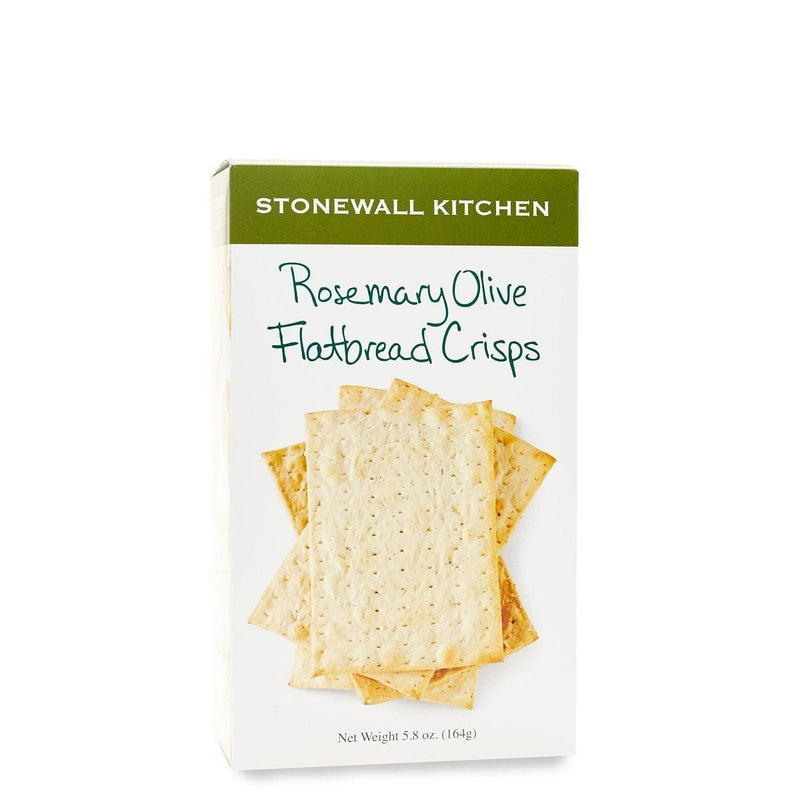 Stonewall Kitchen Rosemary Olive Flatbread Crisps - 5.8 oz box - Shelburne Country Store