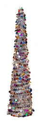Pop Up 5 Foot Tinsel Tree - - Shelburne Country Store