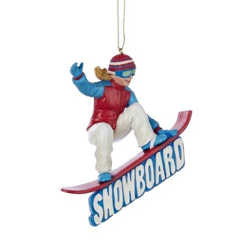 Snowboarding Girl Ornament - Shelburne Country Store