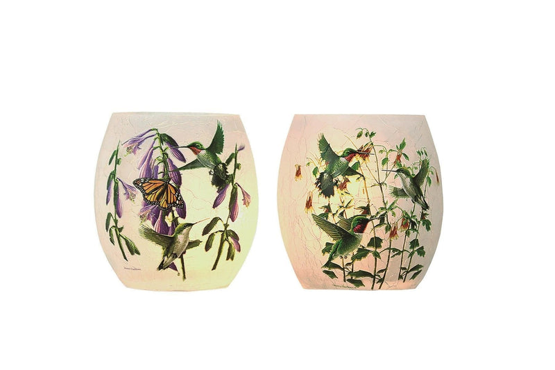 3 Inch Lighted Glass Vase - Hautman Hummingbird - - Shelburne Country Store