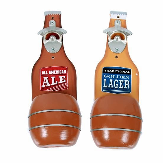 Beer Barrel Bottle Opener/Cap Collector - - Shelburne Country Store