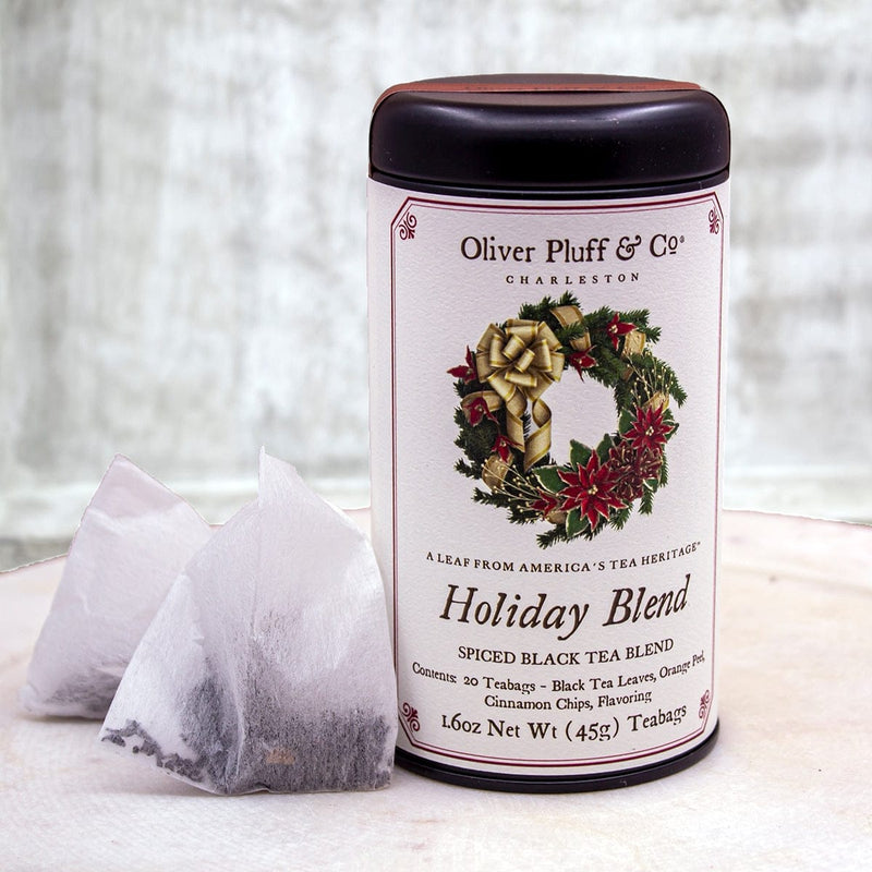 Oliver Pluff's Holiday Blend - Tea Bags in Signature Tea Tin - Shelburne Country Store