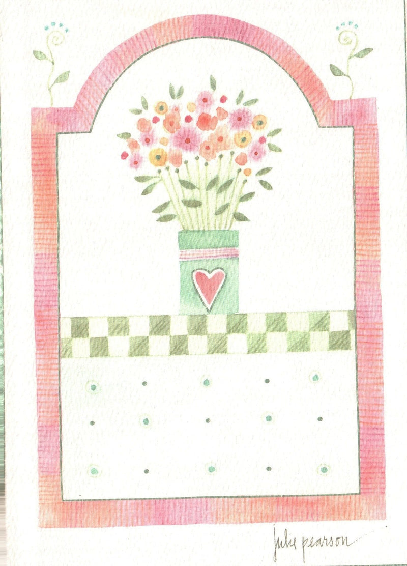 Floral Hand Painted Get Well Soon Card - Shelburne Country Store