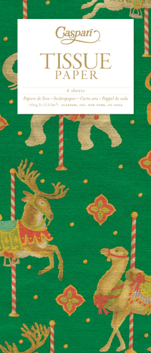 Merry Go Round Green - Tissue Pkg 4 Sheets - Shelburne Country Store