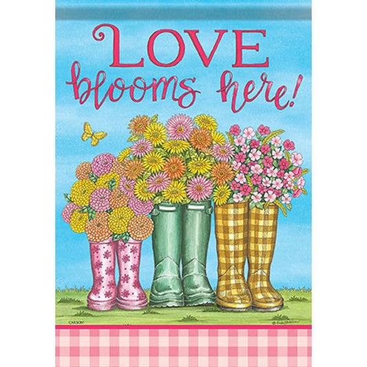 Love Blooms Durasoft Large Flag - 28" x 40" - Shelburne Country Store