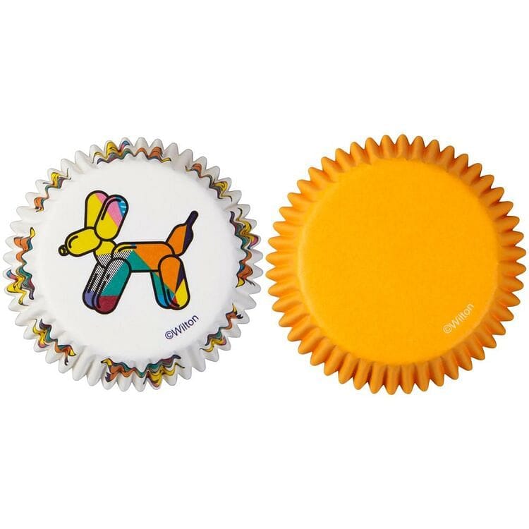 Balloon Dogs and Solid Orange Cupcake Liners, 75-Count - Shelburne Country Store