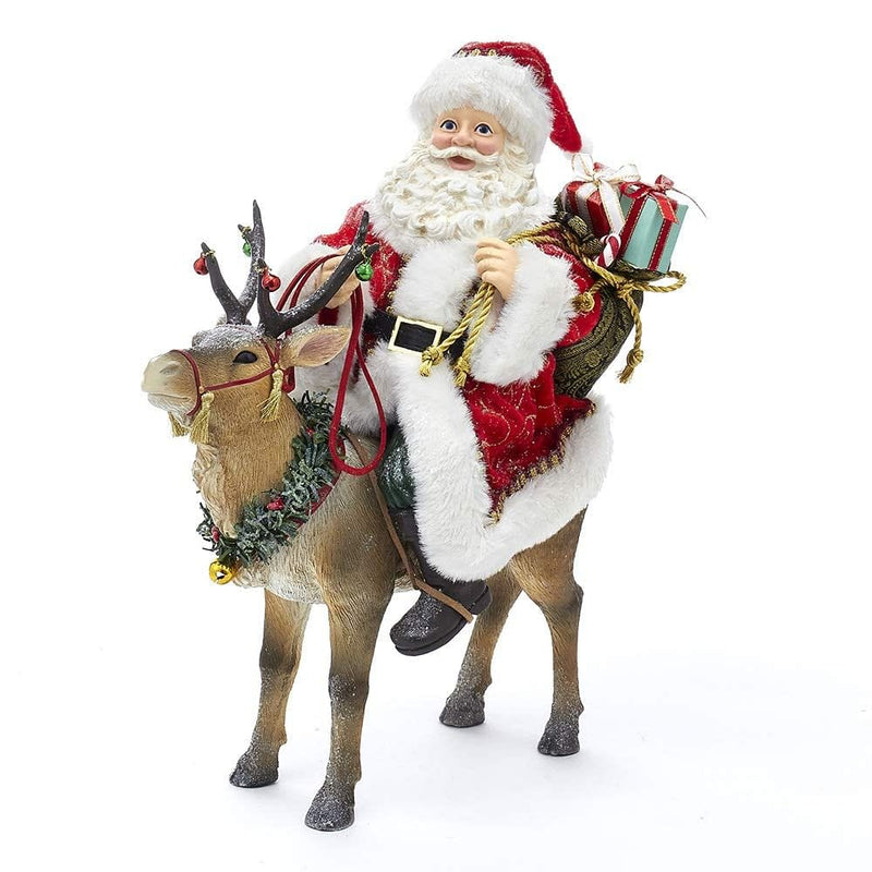 Fabriché Santa On Reindeer - Shelburne Country Store
