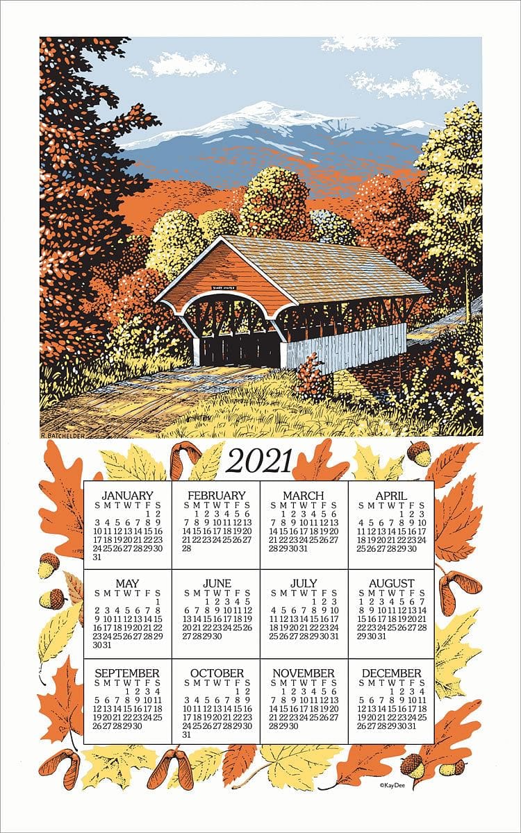 2021 Linen Calendar Towel - - Shelburne Country Store