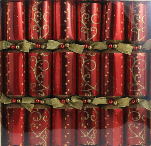 Crimson and Gold Crackers 12 inch  - 6 Count - Shelburne Country Store