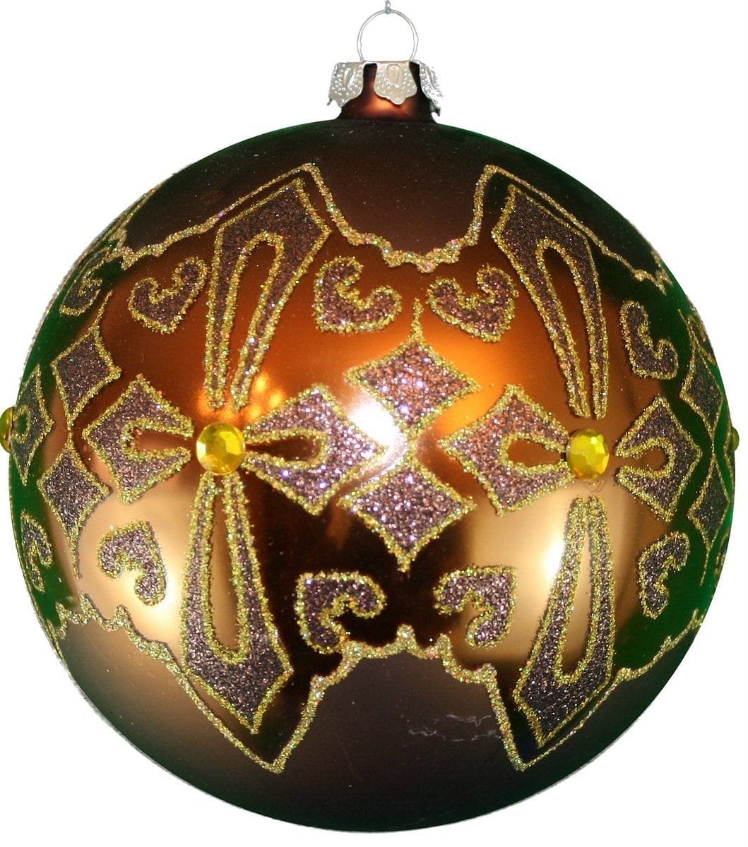 Ball Ornament Copper Glitter - Star - Shelburne Country Store