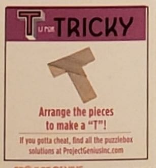 Puzzlebox Brainteaser - T is for Tricky - Shelburne Country Store