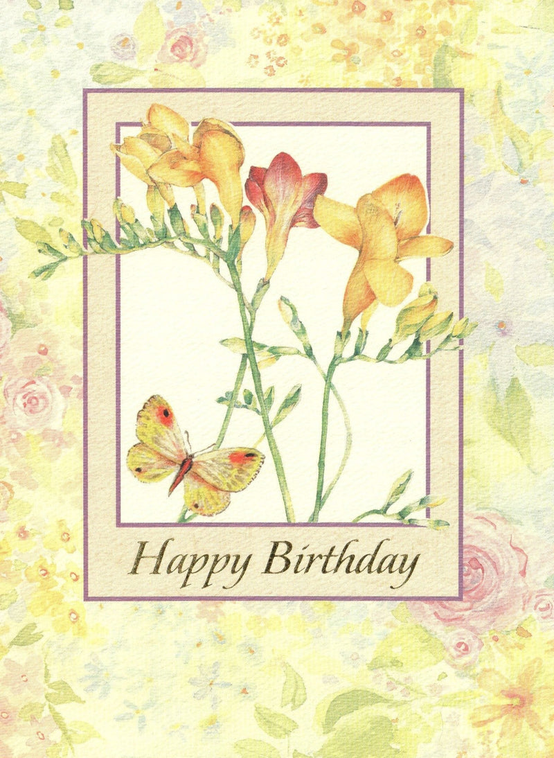 Happy Birthday Watercolor Floral Card - Shelburne Country Store