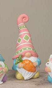 Easter Gnome Figurine - 6 Inch - Carrying a Carrot - Shelburne Country Store