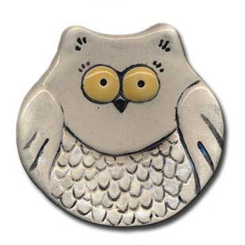 Mini Clay Bird Dish -  White Owl - Shelburne Country Store