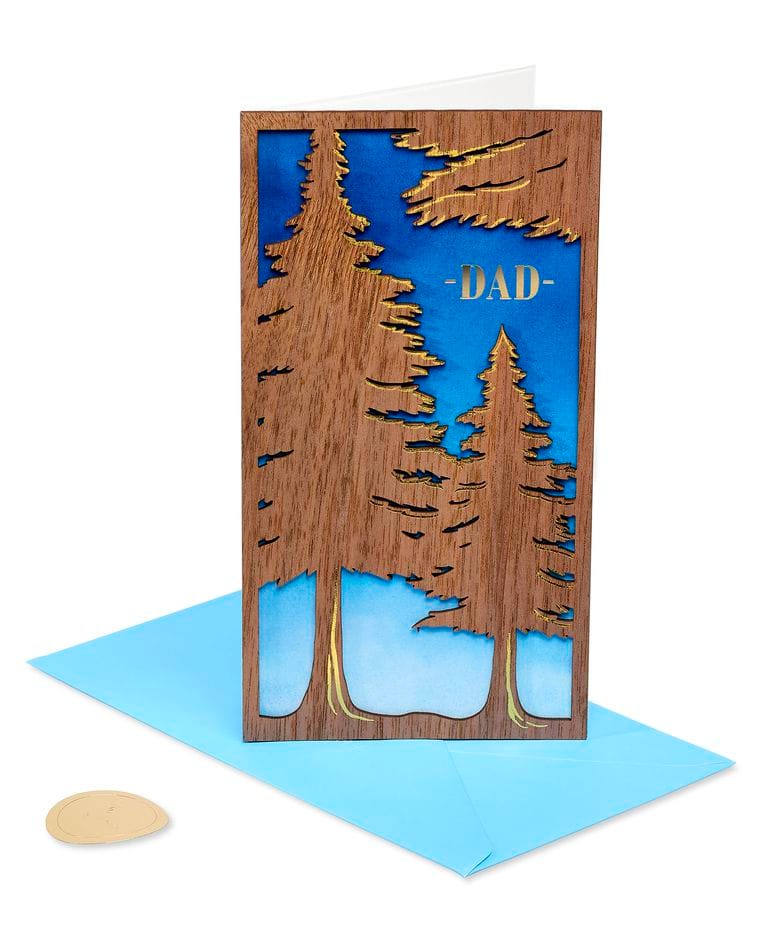 Lasercut Wood Tree - Father's Day Card - Shelburne Country Store