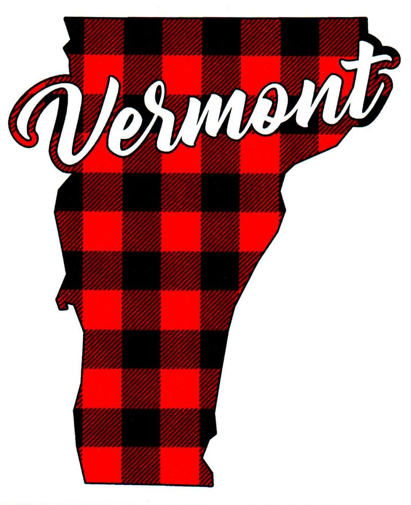Vermont - Plaid State Sticker - Shelburne Country Store