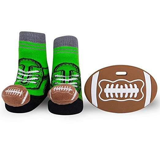 Football Sock and Teether Gift Set - Shelburne Country Store