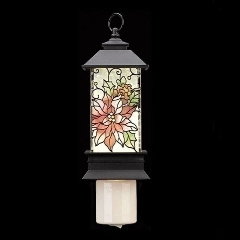 6" Poinsettia Lantern Nightlight - Shelburne Country Store