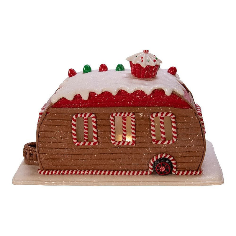 Gingerbread Camper LED House Table Piece - Shelburne Country Store