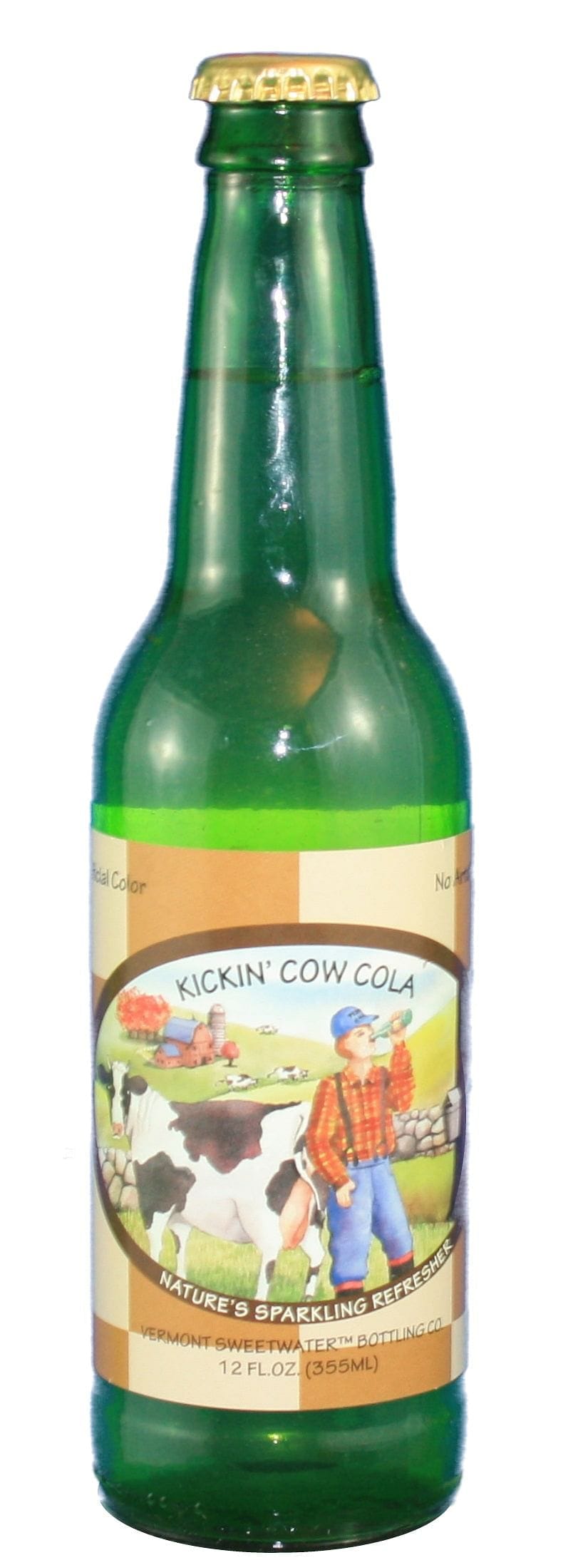 Vermont Sweetwater All Natural Glass Bottle Soda (Kickin Cow Cola) - Shelburne Country Store