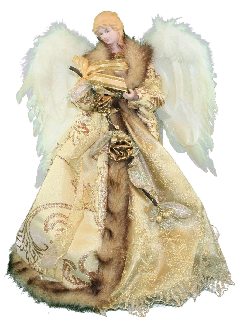 Antique Gold Angel Tree Topper - 16" - Shelburne Country Store