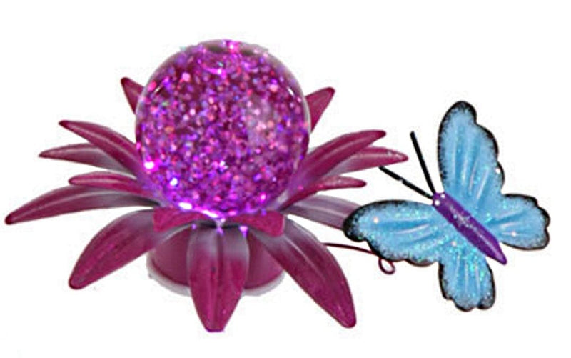 3.5 Inch Lighted Waterglobe Flower - Purple - Shelburne Country Store