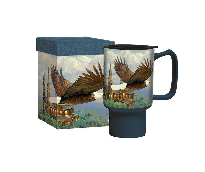Lang Spiritual Eagle Travel Mug By Sam Timm - Shelburne Country Store