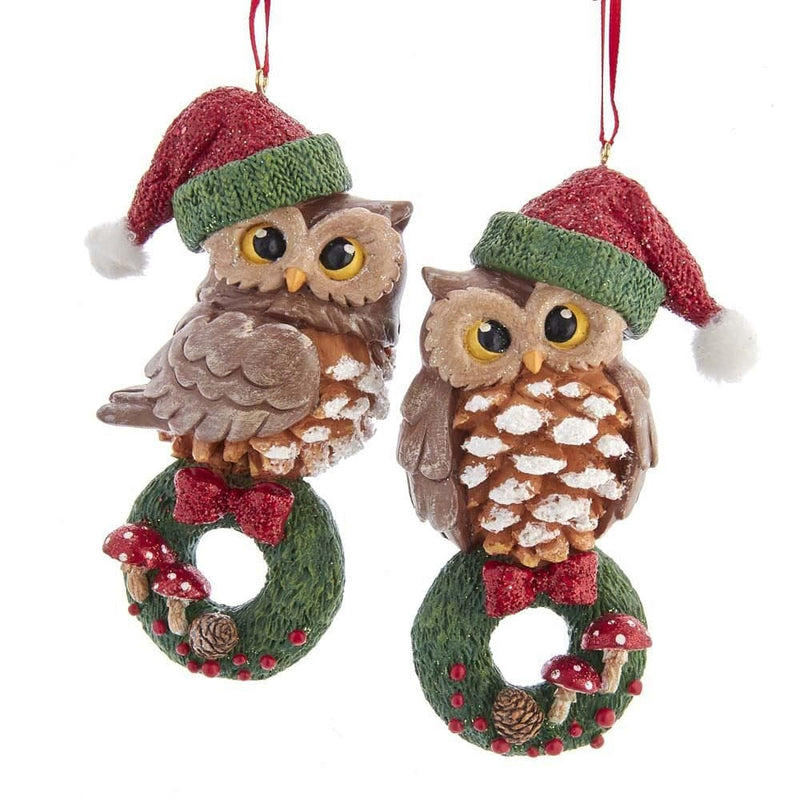 Pinecone Owl Ornament -  Facing Sideways - Shelburne Country Store